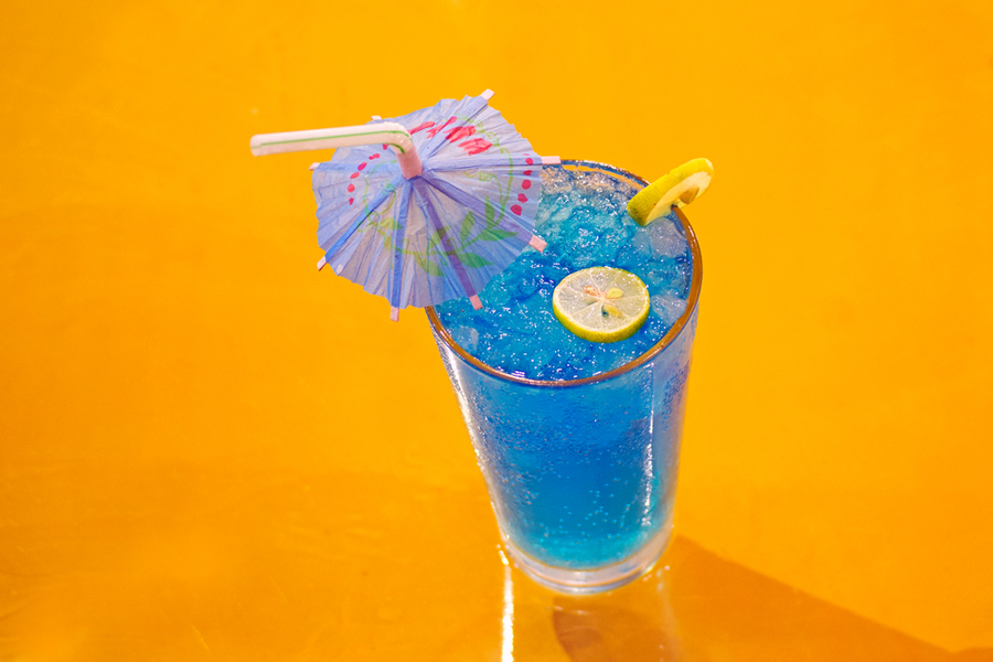 Blue Lagoon Slush Cocktail