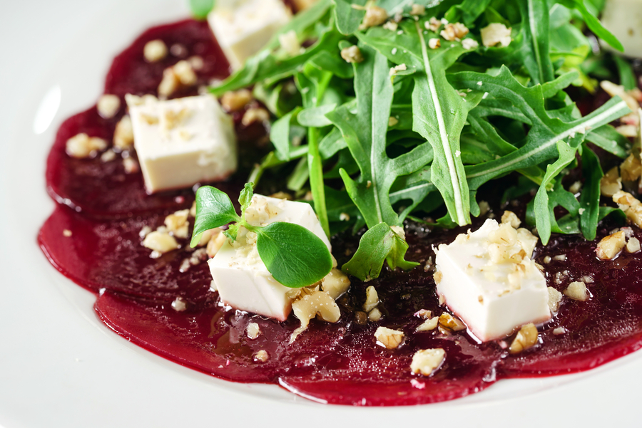 Blueberry Basil Smash with Beetroot Carpaccio