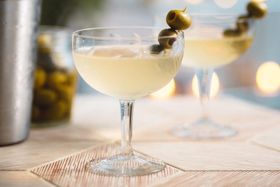 Classic Martini and Beluga Caviar