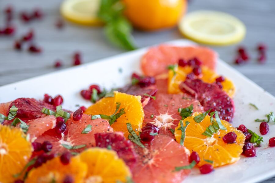 Cosmopolitan with Citrus-infused Fruit Salad