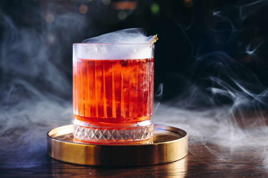 Smoked Old-Fashioned Cocktail