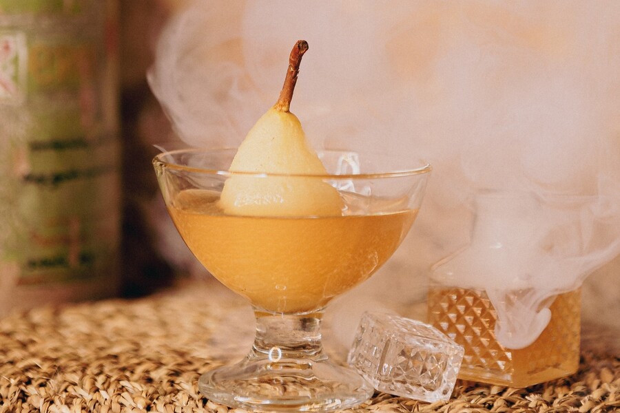 Spiced Pear Martini Cocktail