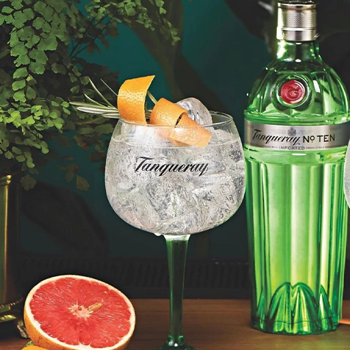 Tanqueray Gin and Tonic with Orange Peel
