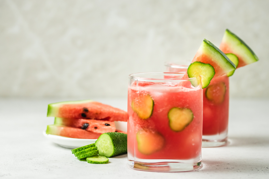 Watermelon Cucumber Mojito Cocktail