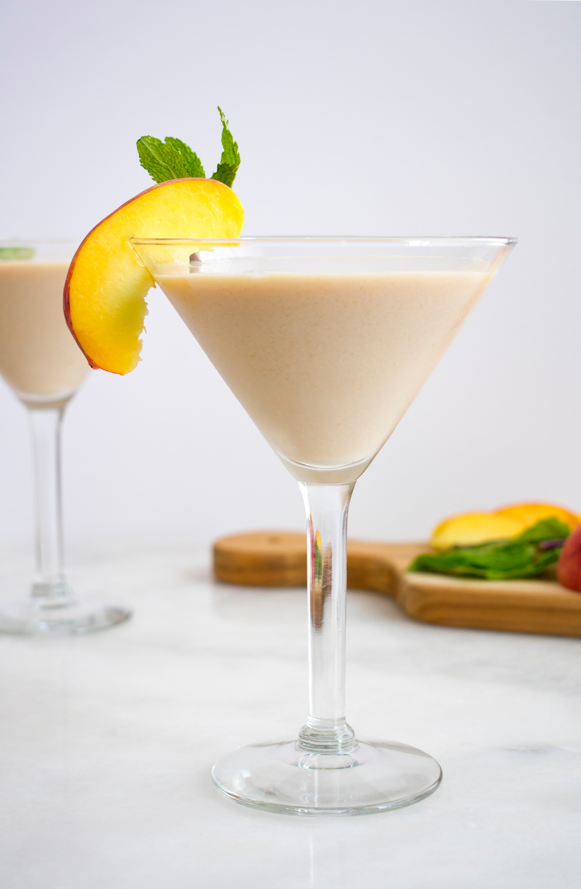 Condensed Milk Peach cream liqueur cocktail