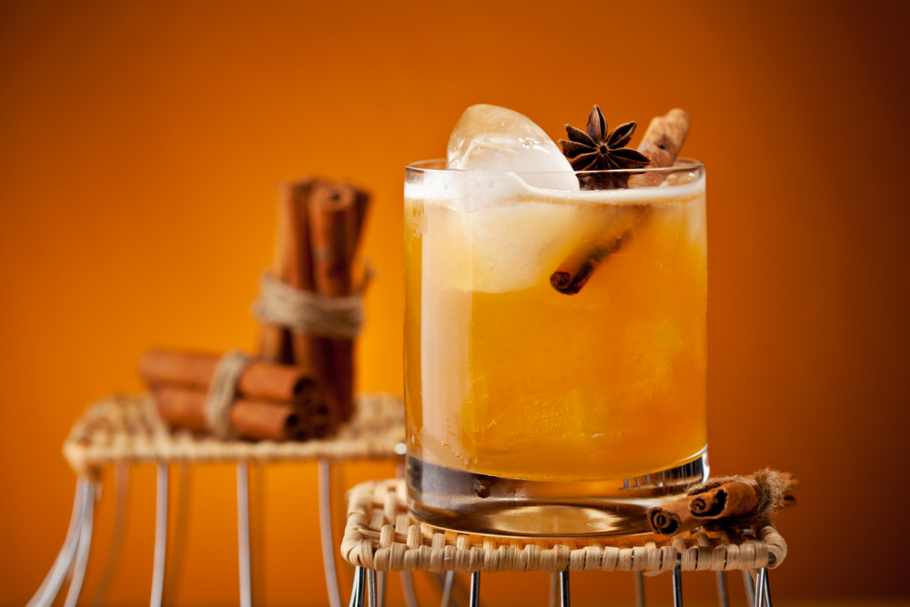 spiced apple and rum cooler