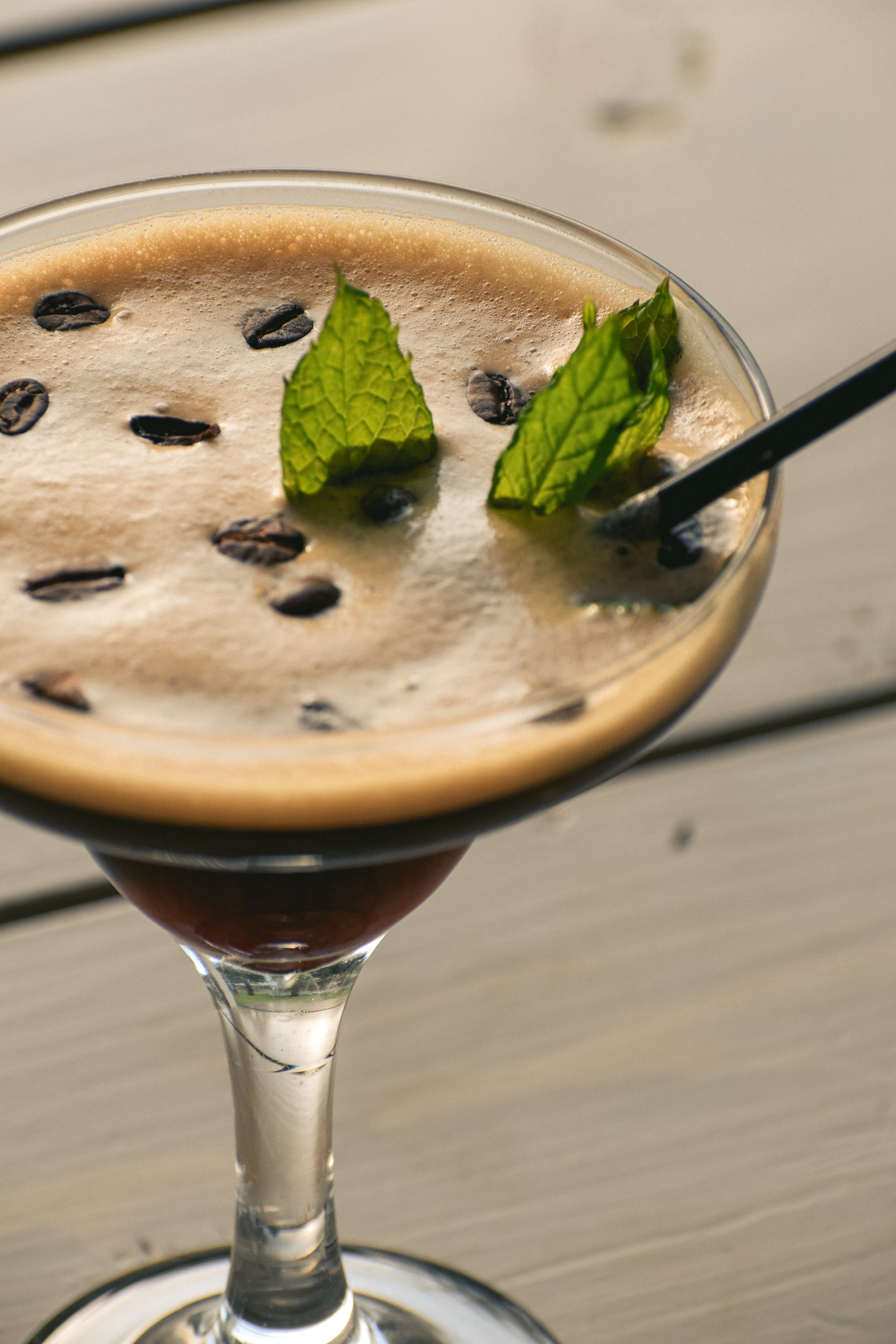 vegan espresso martini cocktail