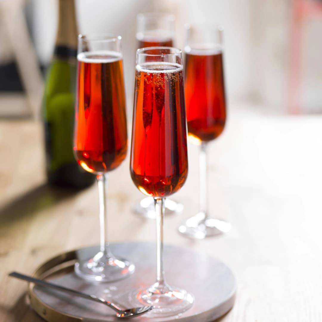 Vintage Chambord Liqueur Royale De France Champagne Glasses, Set of 5 