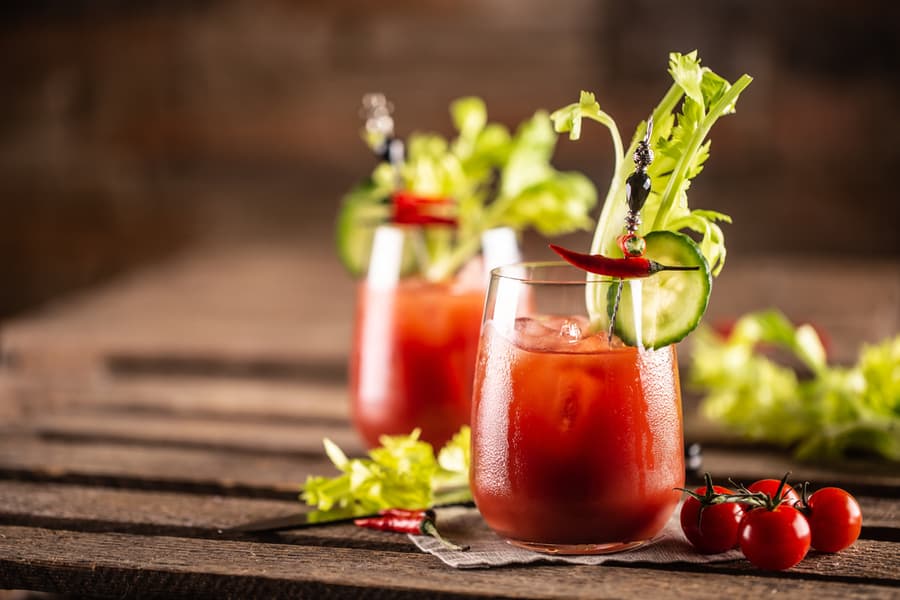 Traditional Bloody Mary Mocktails