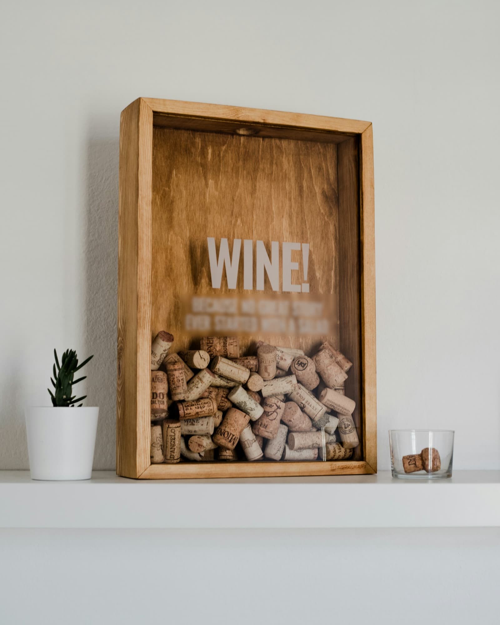 Wine Cork Shadow Box: Displaying Memories with Every Sip