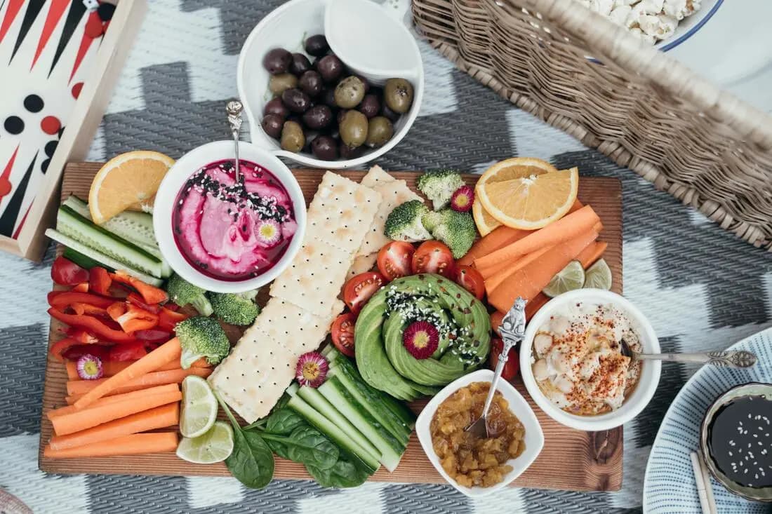 organic snack platter