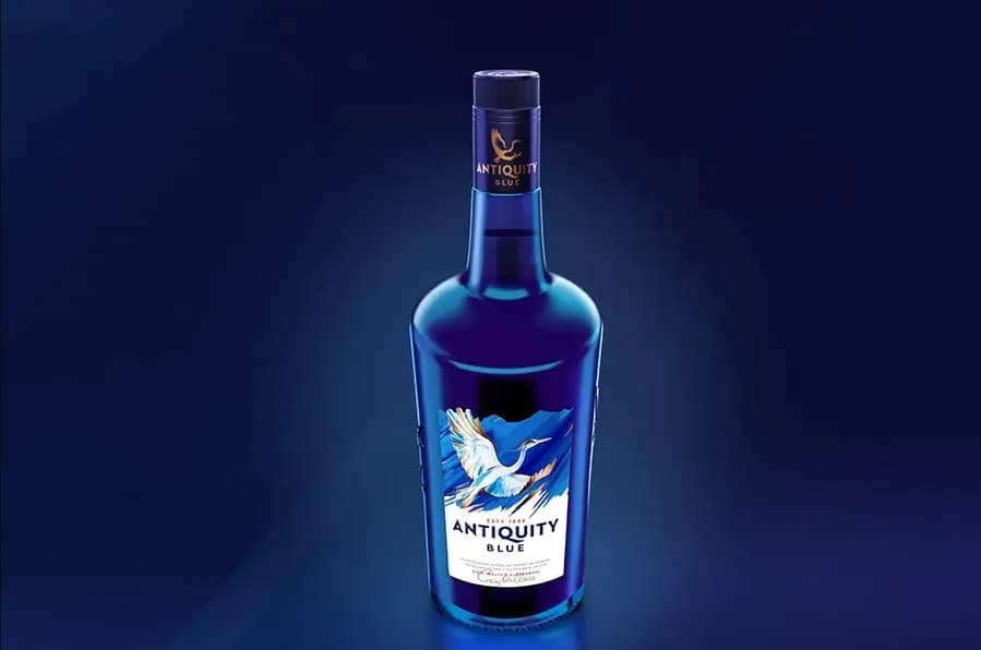 A bottle of Antiquity Blue