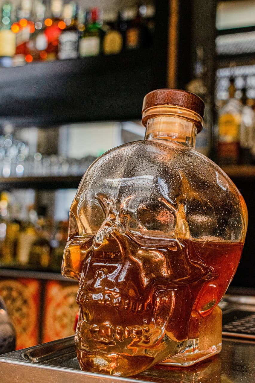 skull shaped beer bottles