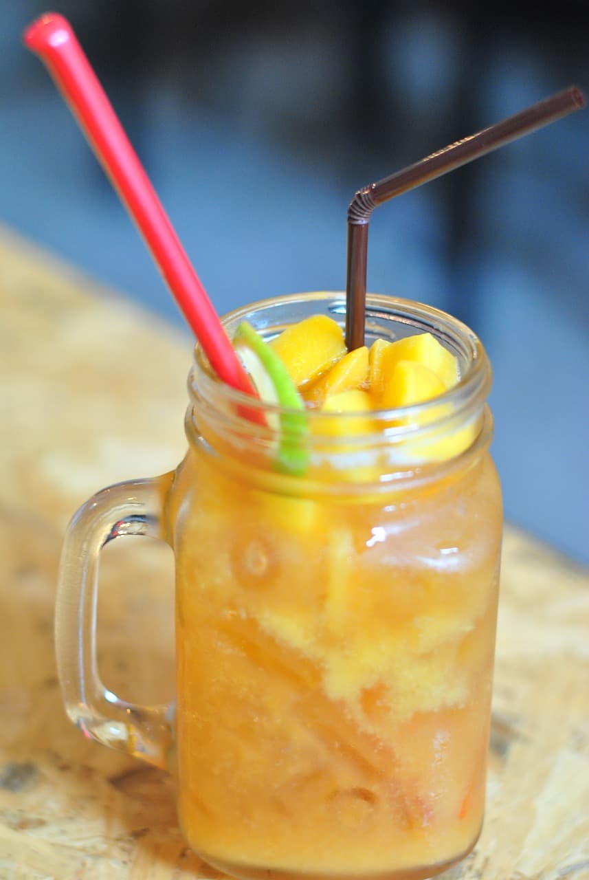 raw mango and pineapple drink
