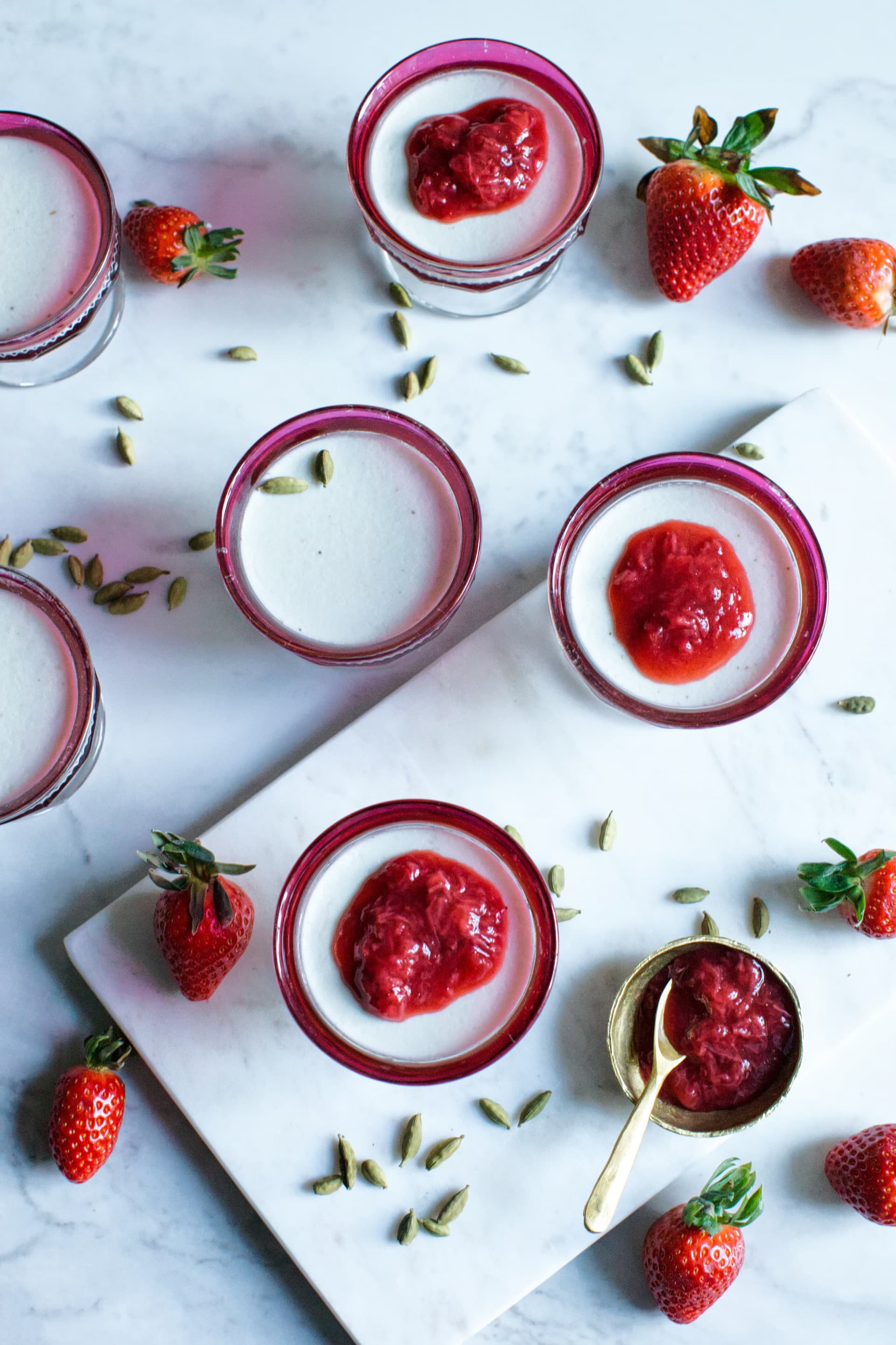 gin infused panna cotta