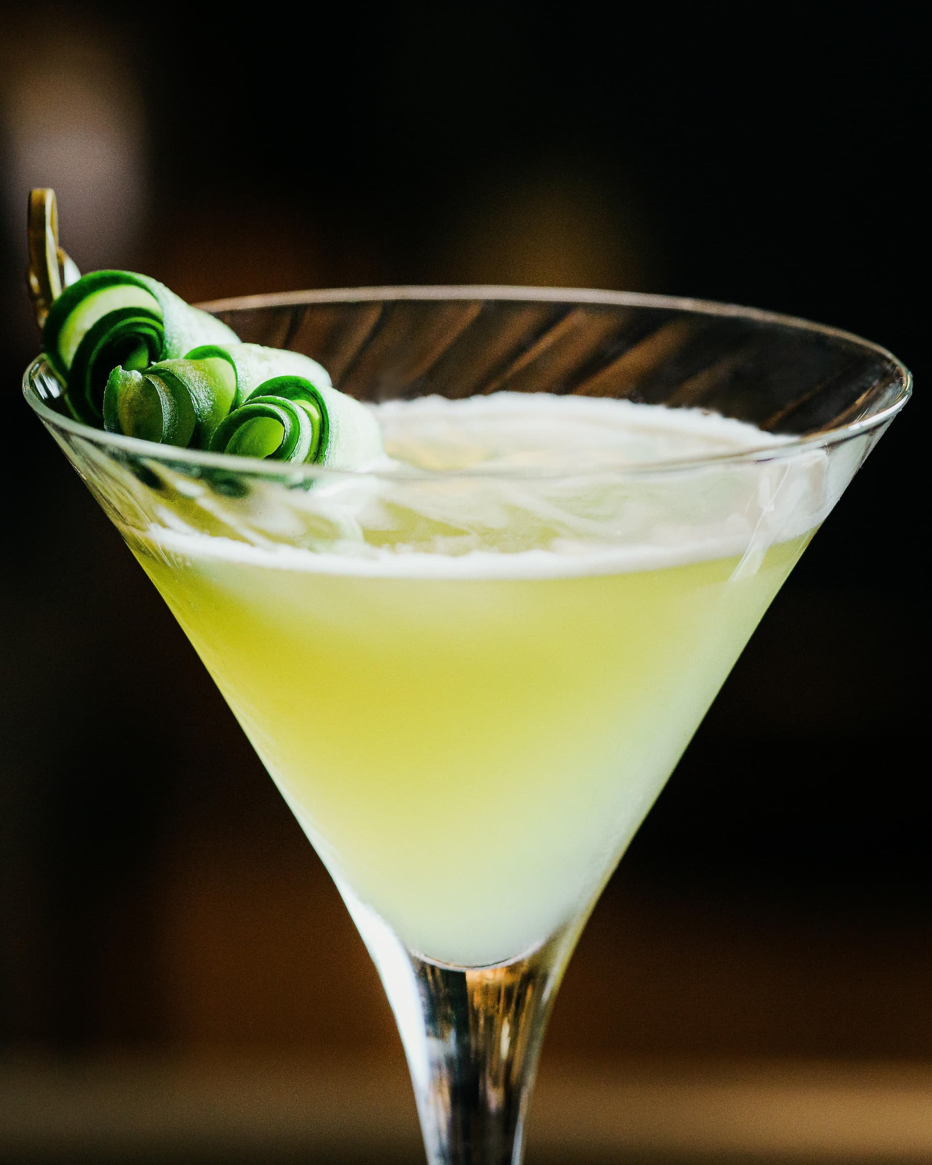 Cucumber dill martini cocktail