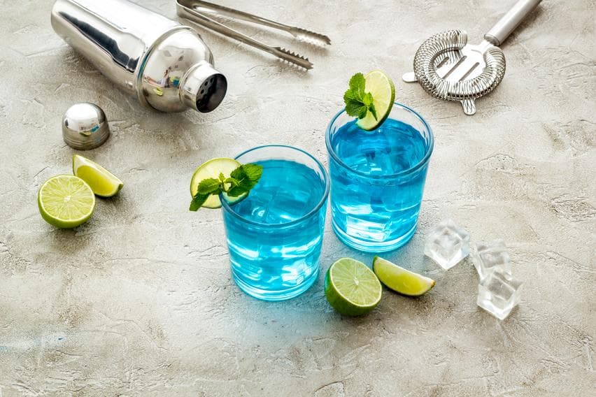 The Blue Lagoon cocktail 