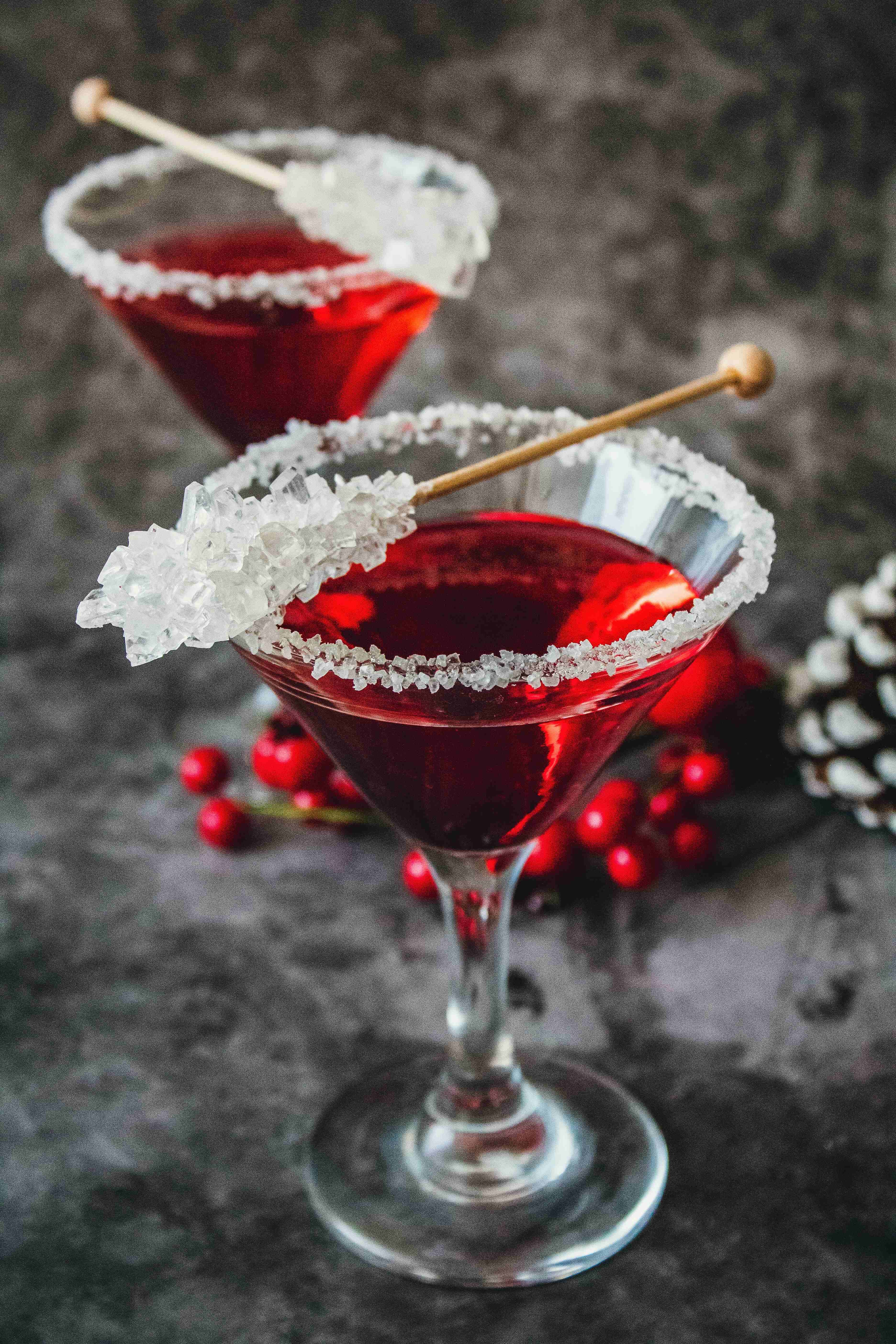 Red Christmas cocktail 